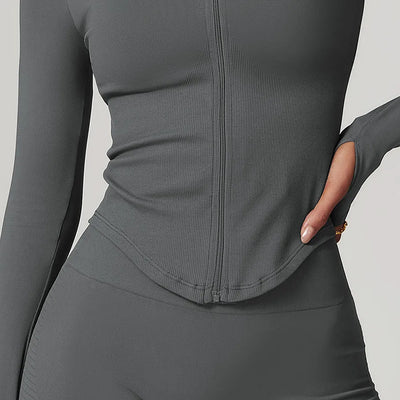 Pro Basics: Ribbed Full Zip Sports Jacket