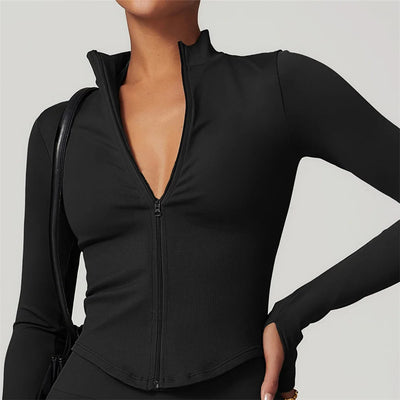 Pro Basics: Ribbed Full Zip Sports Jacket